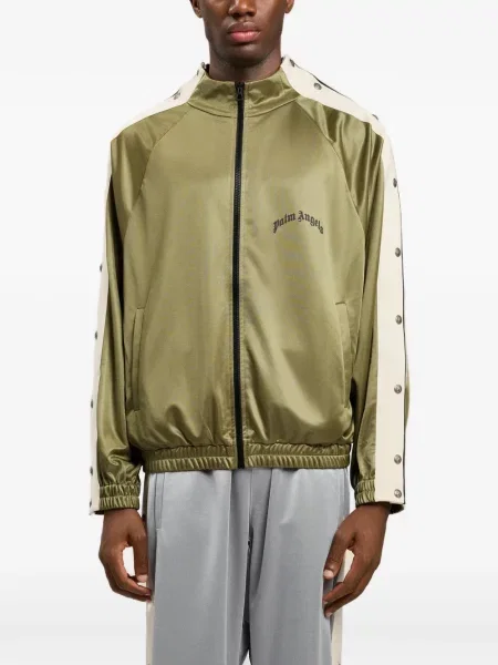Běžecká cvaknutí bunda Palm Angels zelená