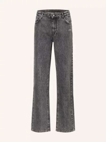 Off-White Džíny Bookish medium grey bílé