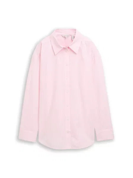 TOM TAILOR Bluză roz pastel alb