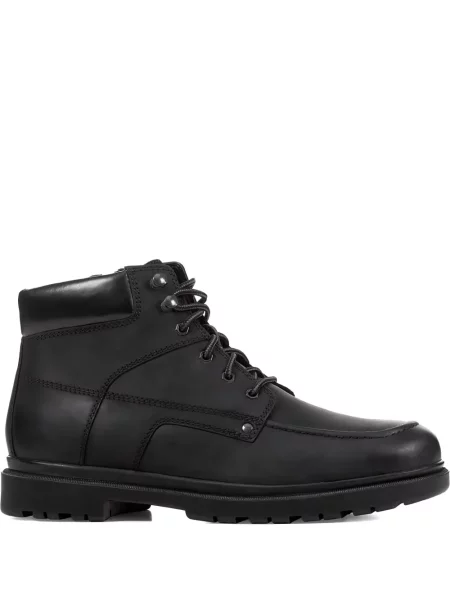 Botine Geox cu șireturi din dantelă negru