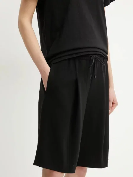 MICHAEL Michael Kors pantaloni scurti femei neted high waist negru