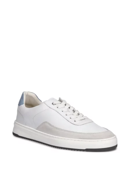 Sneakerși Filling Pieces din piele de căprioară alb