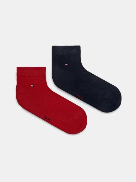Tommy Hilfiger ponožky s bavlnou červené