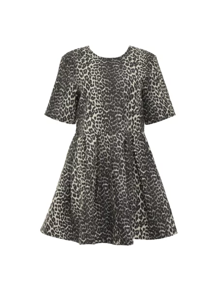 Mała mały sukienka mini Ganni beżowa