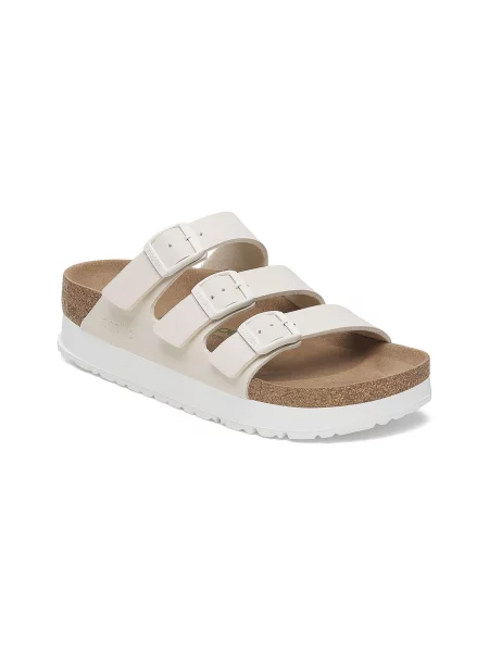 Birkenstock Florida III PAP Flex Platform Birko-Flor Narrow Fit Kobiety Sandały Birkenstock Krem Size: 5