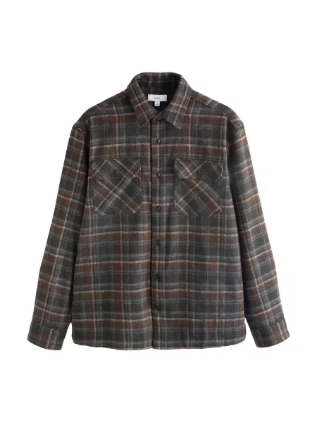 Next Cămașă maro / gri alb