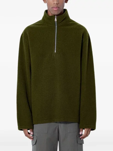 Pulover Rier din fleece verde