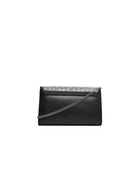 Love Moschino Pisemska torbica / transparentna črna