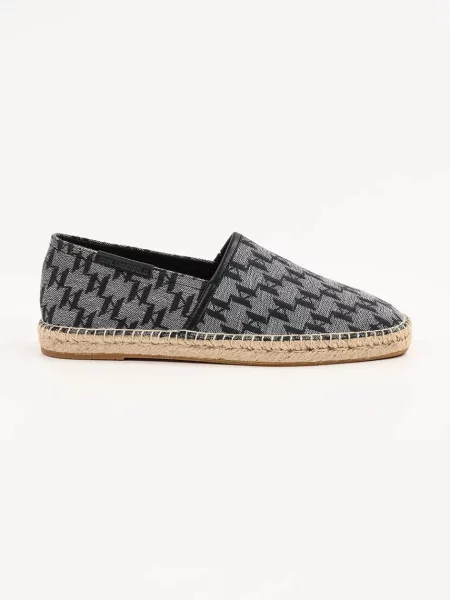 Karl Lagerfeld espadryle KAMINO II szary czarne