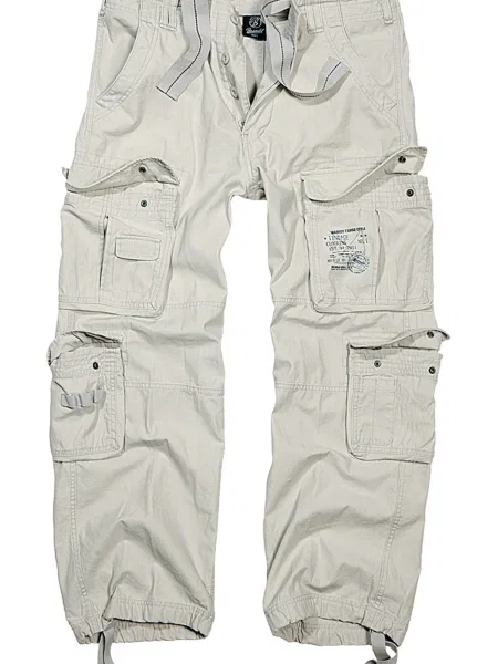 Brandit Pantaloni cu denim alb