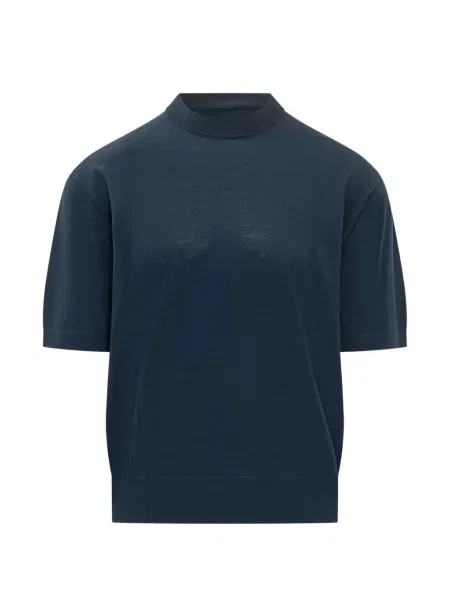 Scurt tricou Laneus tricotate albastru