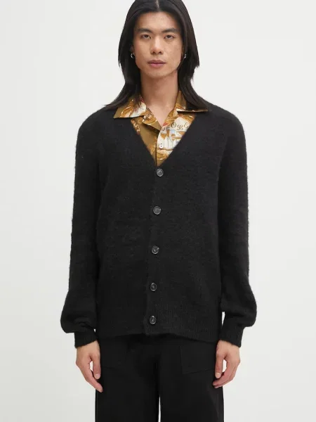 A.P.C. cardigan din amestec de lână Cardigan Davis negru
