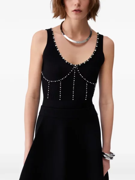 Haftowany sweter Liu Jo czarny