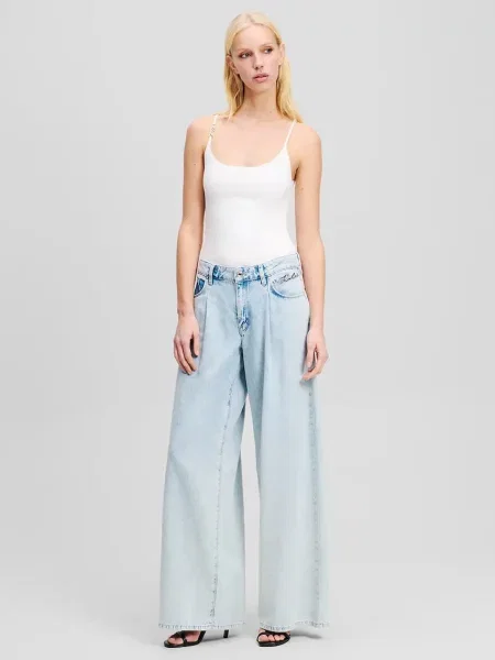 Karl Lagerfeld jeans femei medium waist albastru