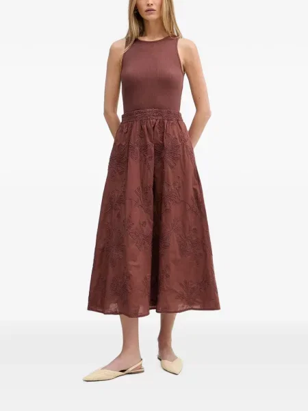 Rochie midi Benetton fără mâneci maro