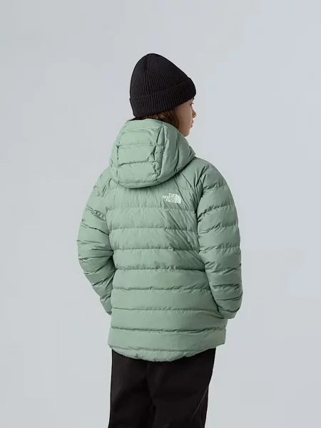 Дитяча Зимова куртка The North Face сіро-зелений зелена