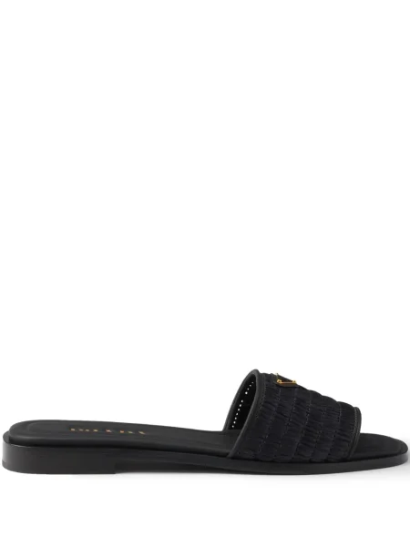 Papuci Prada din piele negru