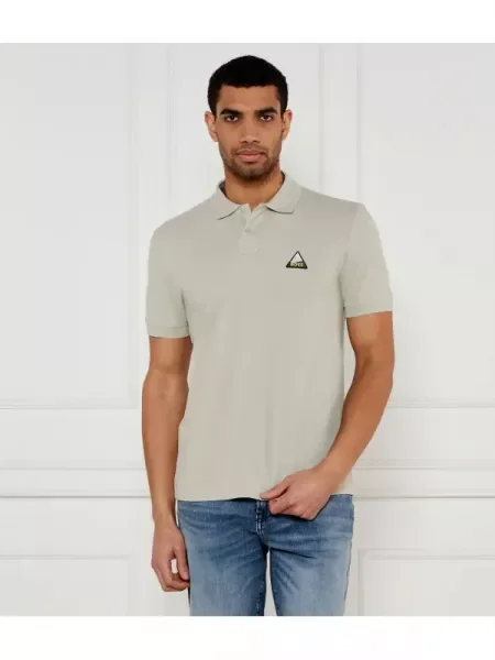 BOSS ORANGE Polo Pe_fishpatch bej