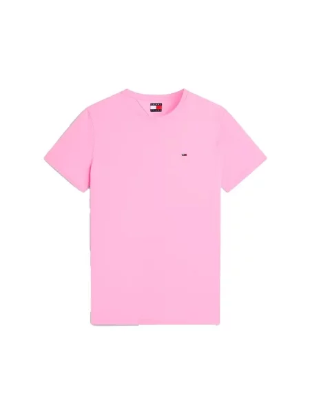 Tricou Tommy Jeans din jerseu roz