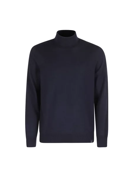 Sweter z golfem Fay wełniany do golfa niebieski