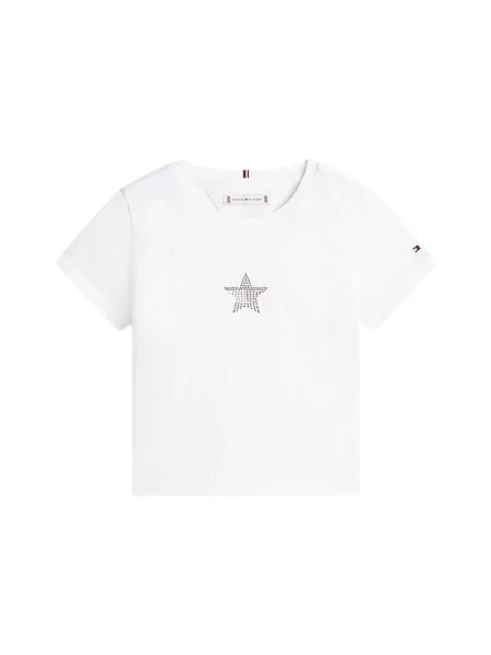 Tricou copii Tommy Hilfiger alb