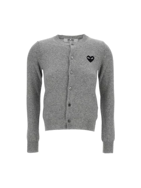 Kardigan Comme Des Garcons Play wełniany szary