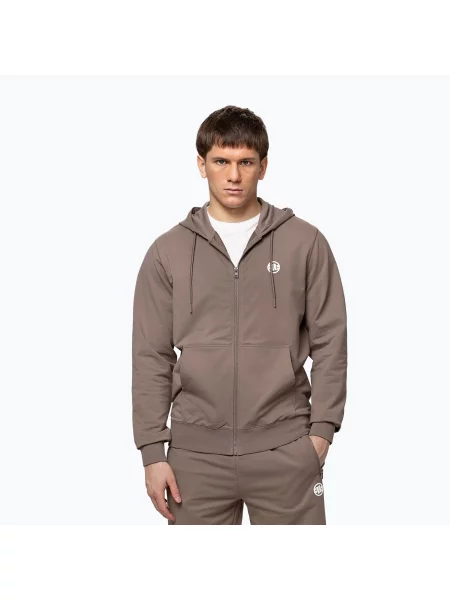Мъжки суитшърт Pitbull Nugget Small Logo Hooded Zip brown savana кафяво
