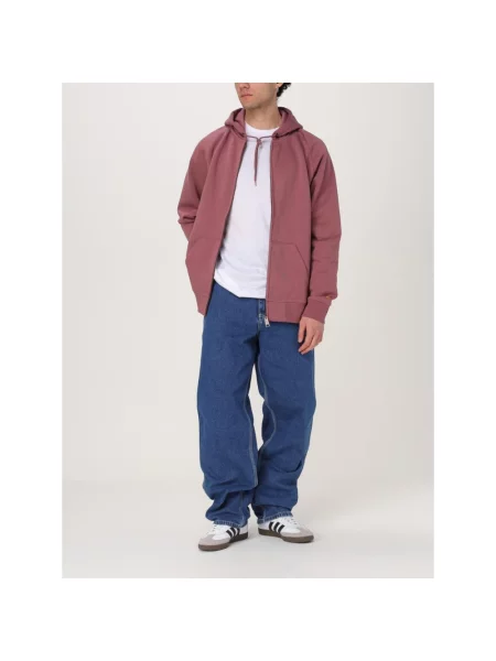 Jeansy straight leg Carhartt Wip niebieskie