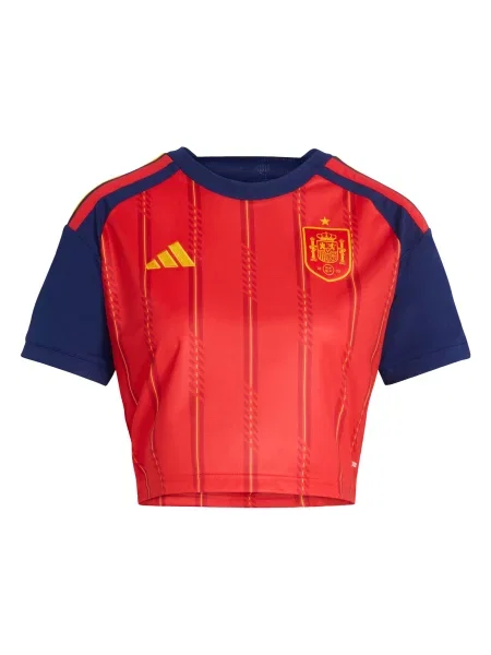 Oříznuté tričko Adidas Performance červené