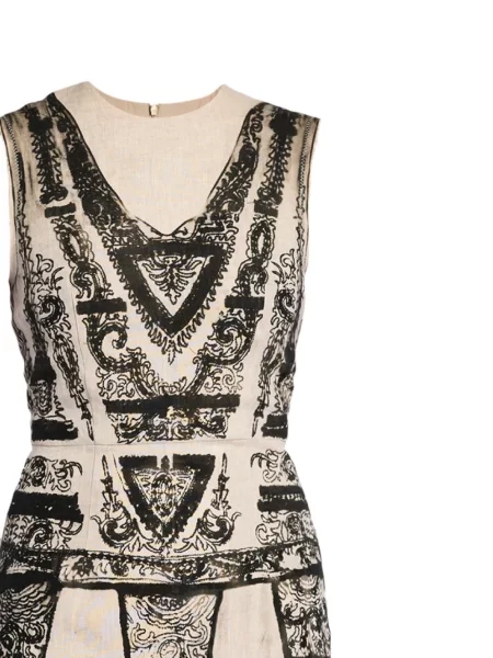 Rochie Erdem cu imagine de costum maro