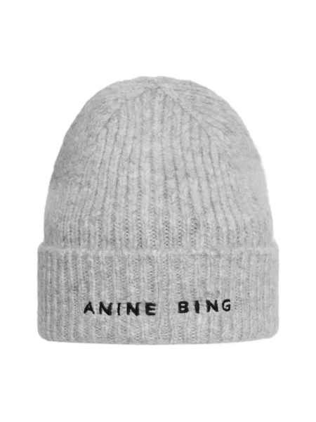 Czapka Anine Bing wełniana szara
