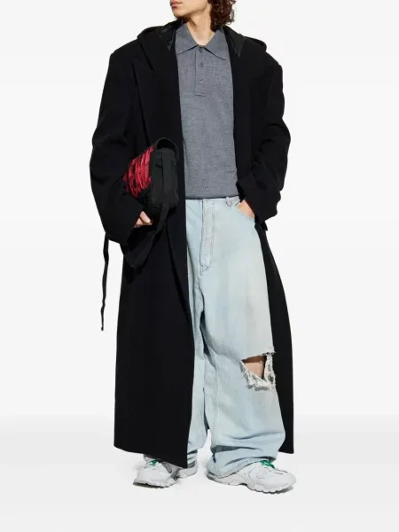 Μάλλινο polo Balenciaga γκρι