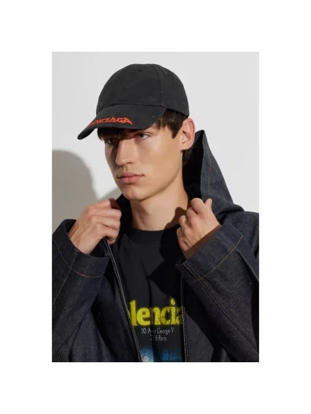 Czapka z daszkiem Balenciaga z logo czarna