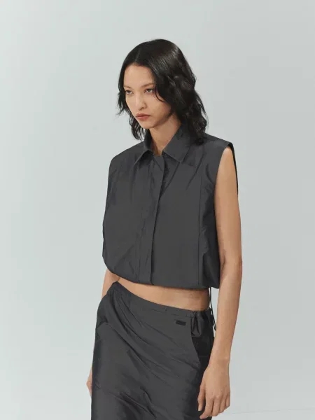 MANGO Жилет Темно-сірий сірий