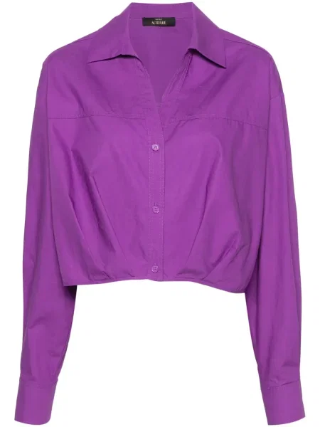Cropp cămașă Twinset din poplin violet