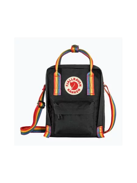 Сумка Fjällräven Kanken Rainbow Sling 25 л black/rainbow pattern чорна