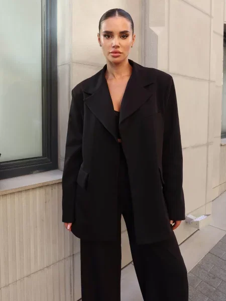 Блейзер Jadone Fashion Pidzhak_Kiot_chornyi вовна/поліестер коричневий