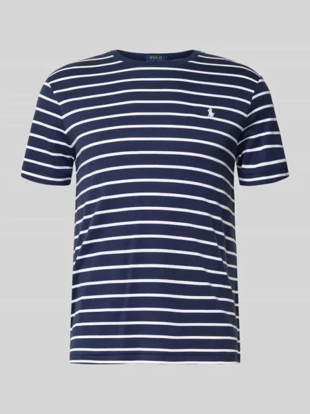 T-shirt z wyhaftowanym logo Polo Ralph Lauren granatowa