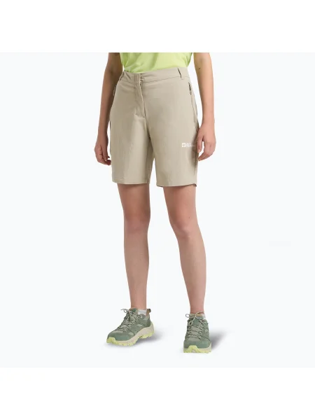 Pantaloni scurți de trekking pentru femei Jack Wolfskin Hikeout stone