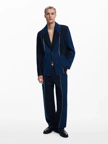 Desigual Sacou albastru / albastru noapte alb