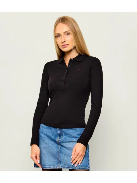 Tricou polo Tommy Jeans negru