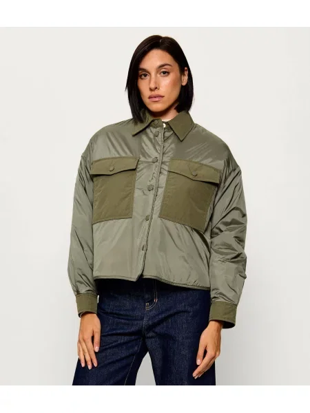 Weekend MaxMara Geacă cu două fețe Wkdsughero cu adaos de lână verde