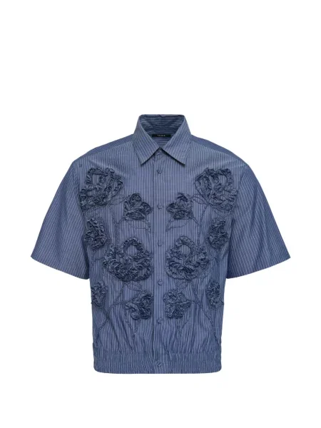 Раирана риза Taakk бродиран на райета синьо