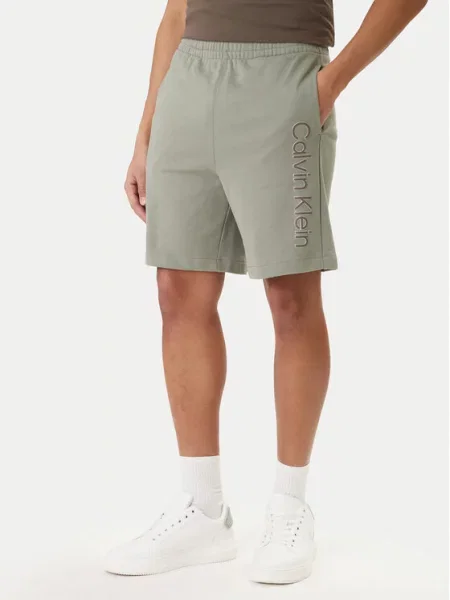 Calvin Klein Hlače / svetlo rjava / bela bež
