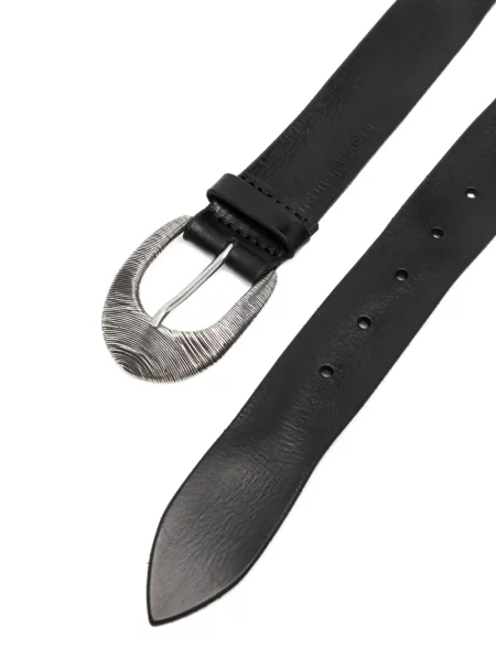 Kožni remen Orciani sa kopčom crna