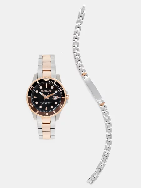 Часовник и гривна Trussardi CITY LIFE сребристо
