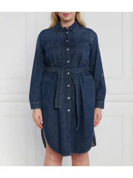 Persona by Marina Rinaldi Rochie cu cordon plus size | denim