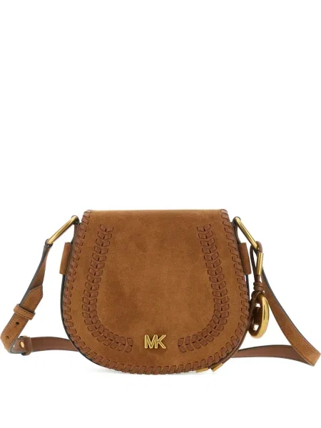 Duża kopertówka Michael Michael Kors koronkowa brązowa