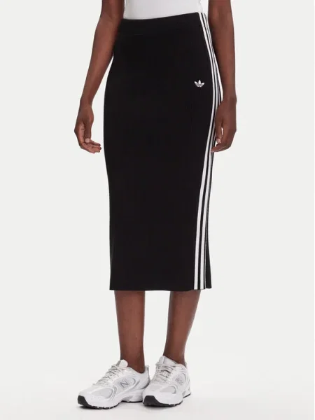 Adidas Fustă tip creion adicolor Knit negru