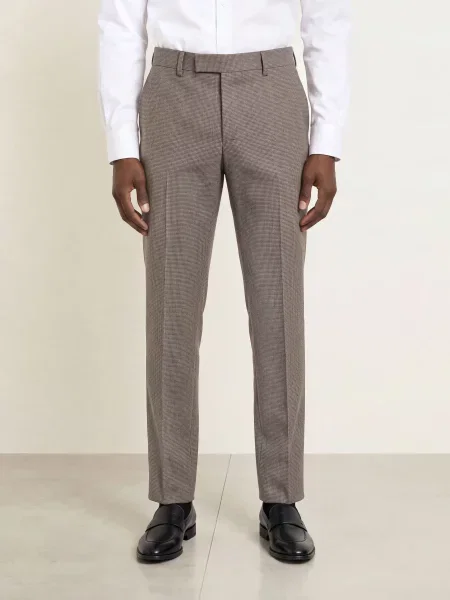 Boss Oblekové Kalhoty Genius Slim Fit dark brown hnědé